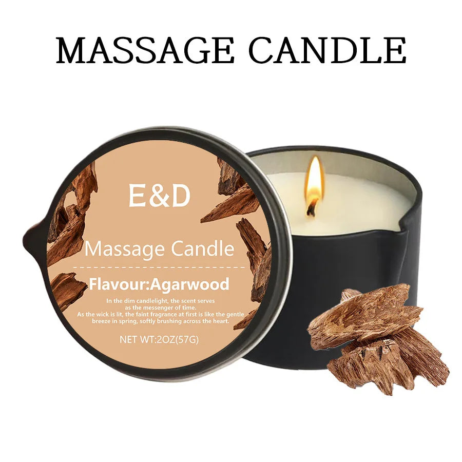 Une bougie- huile de massage