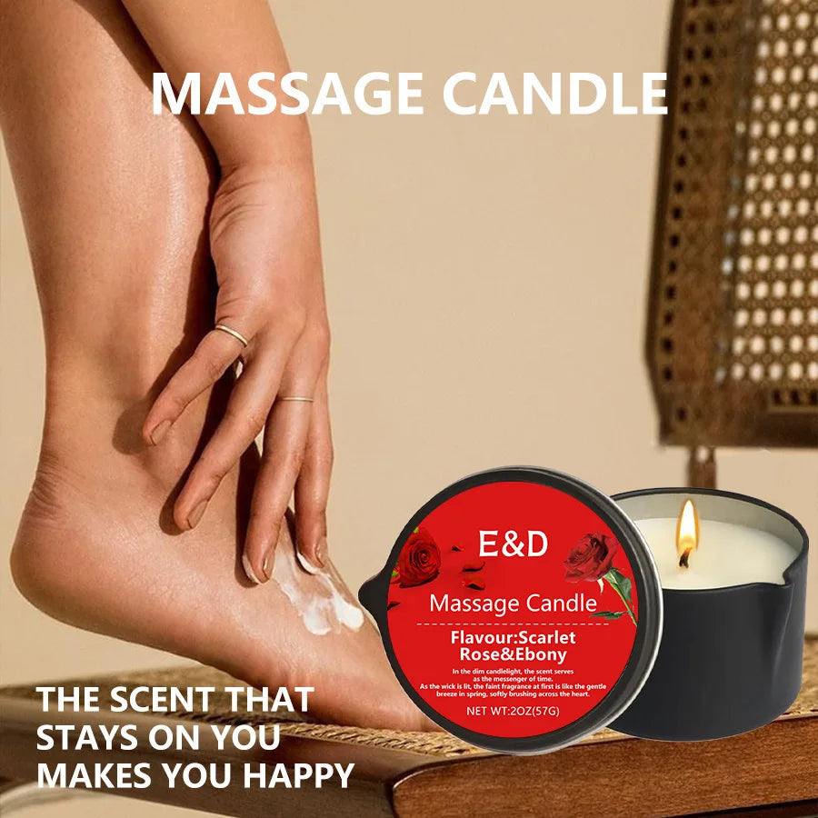 Une bougie- huile de massage