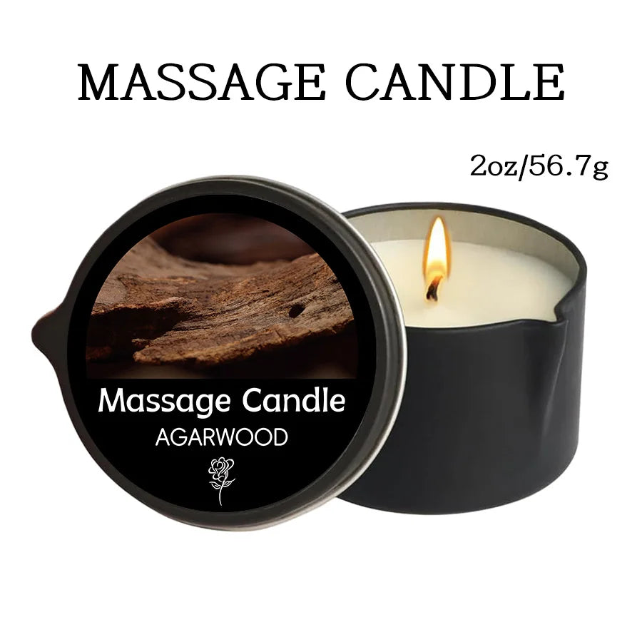 Une bougie- huile de massage