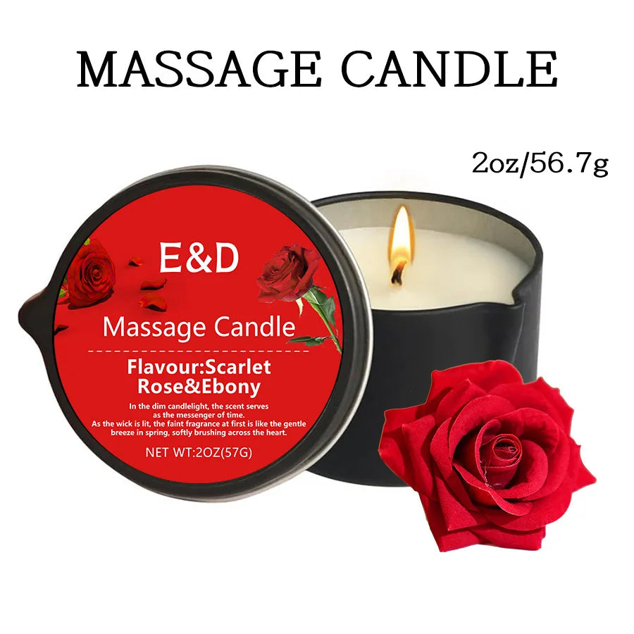 Une bougie- huile de massage