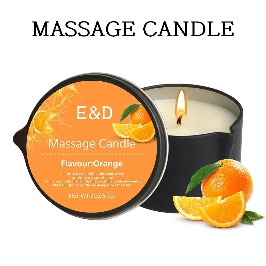 Une bougie- huile de massage