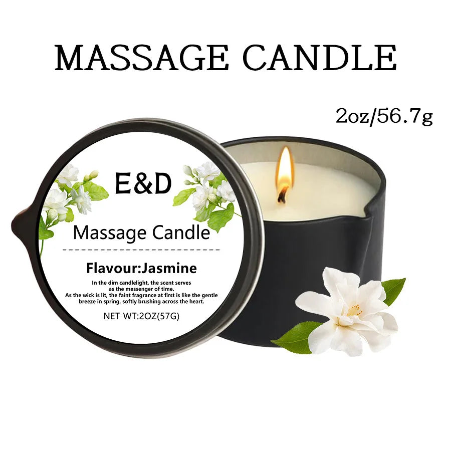 Une bougie- huile de massage
