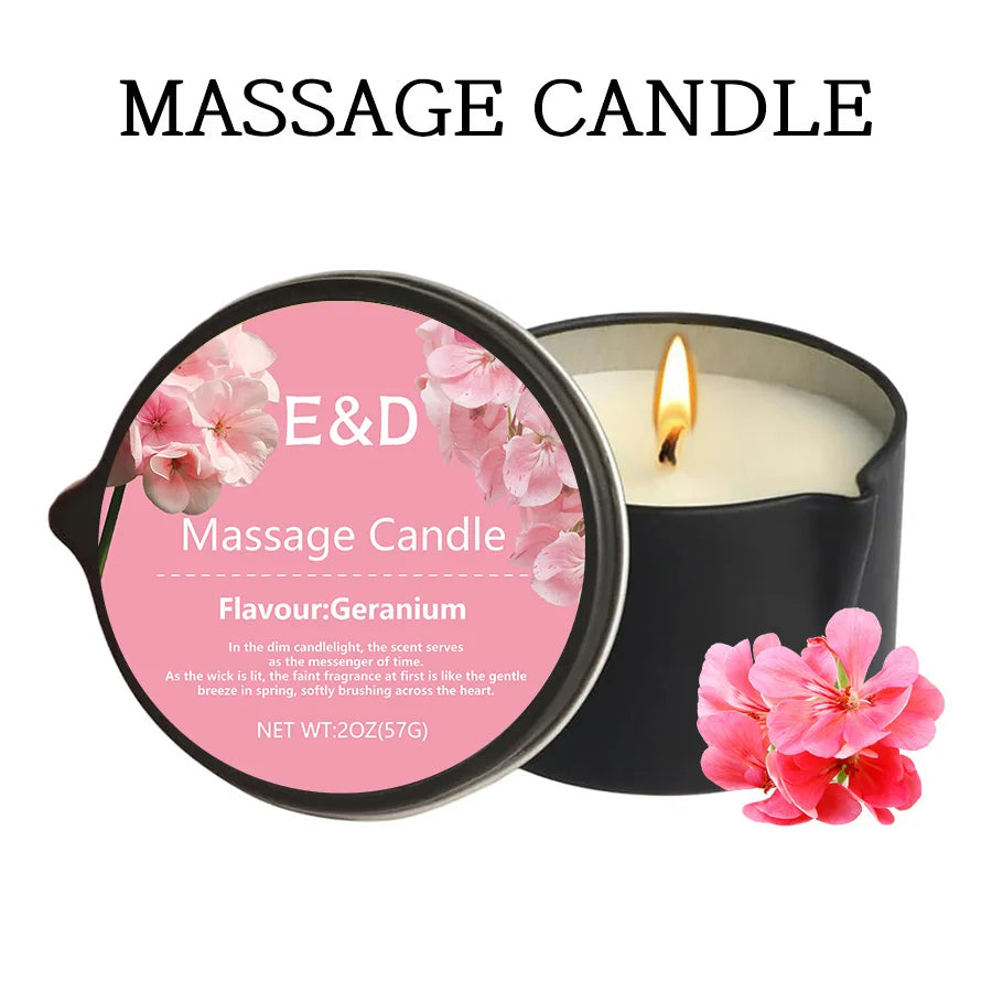 Une bougie- huile de massage