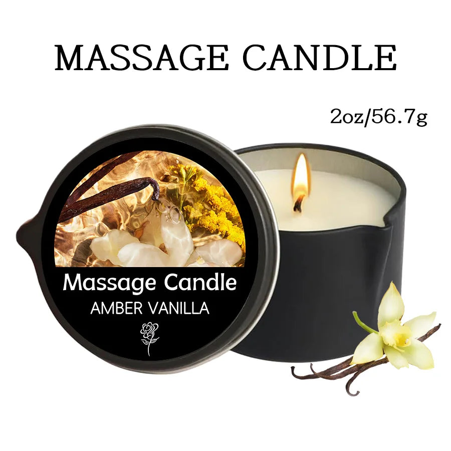 Une bougie- huile de massage